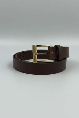 Pazarium - Klasik Tokalı Kemer Kahve