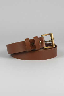 Pazarium - Klasik Tokalı Kemer Taba