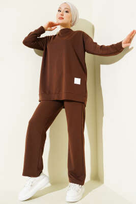 Pazarium - Arma Detaylı Basic İkili Takım Kahve