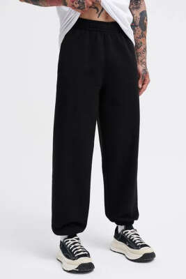 Pazarium - Paça Lastikli Cepli Erkek Jogger Pantolon Siyah