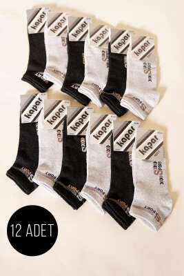 Pazarium - Erkek 12'li Patik Çorap Asorti 11