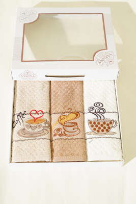 Pazarium - Karışık Desen 3'Lü Havlu Asorti 2