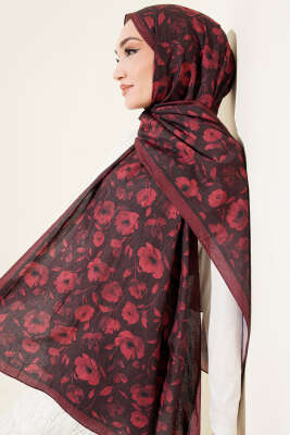 Desenli Bambu Kraş Bordo Serisi Asorti 8 - Thumbnail