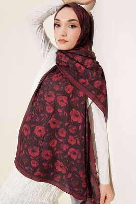 Desenli Bambu Kraş Bordo Serisi Asorti 8 - Thumbnail