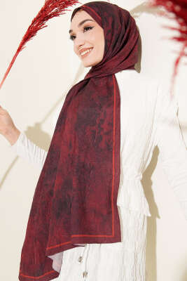 Desenli Bambu Kraş Bordo Serisi Asorti 4 - Thumbnail