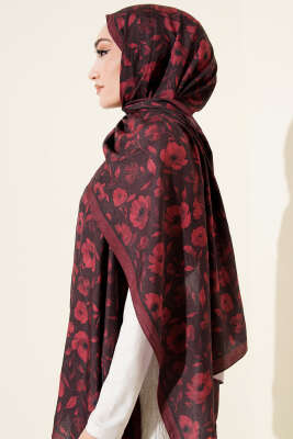 Desenli Bambu Kraş Bordo Serisi Asorti 8 - Thumbnail