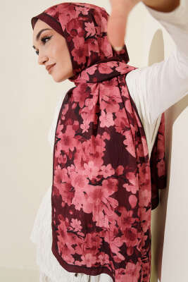 Desenli Bambu Kraş Bordo Serisi Asorti 2 - Thumbnail