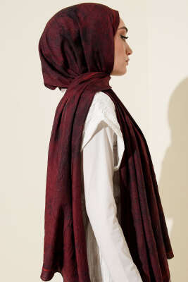 Desenli Bambu Kraş Bordo Serisi Asorti 4 - Thumbnail