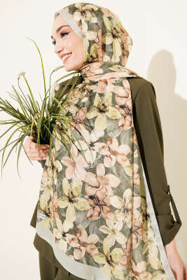 Pazarium - Manolya Desen Şal Haki