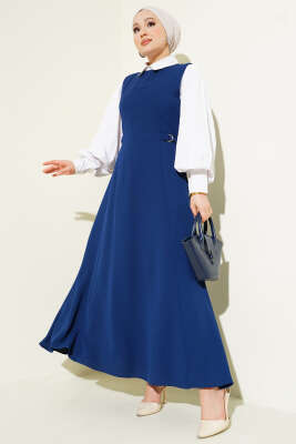 Pazarium - Yan Toka Detaylı Jile Lacivert