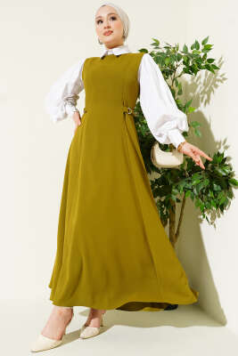 Pazarium - Yan Toka Detaylı Jile Yağ Yeşili