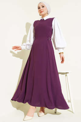 Pazarium - Yan Toka Detaylı Jile Mor