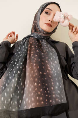 Pazarium - Ceylan Gözü Soft Şal Siyah