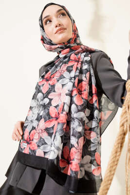 Manolya Desen Şal Siyah - Thumbnail