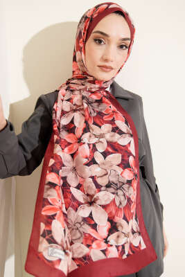 Manolya Desen Şal Bordo - Thumbnail