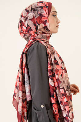 Manolya Desen Şal Bordo - Thumbnail