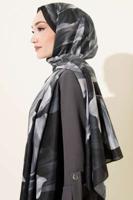 Mercan Desen Şal Antrasit - Thumbnail