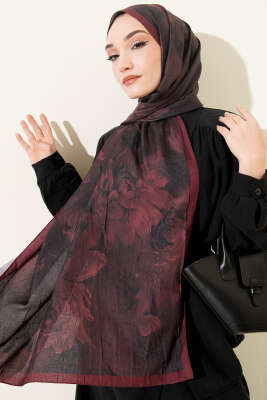 Desenli Bambu Kraş Bordo Serisi Asorti 10 - Thumbnail