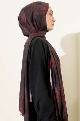 Desenli Bambu Kraş Bordo Serisi Asorti 10 - Thumbnail