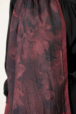 Desenli Bambu Kraş Bordo Serisi Asorti 10 - Thumbnail