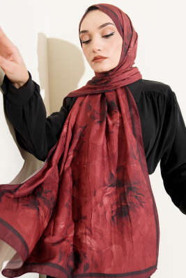 Desenli Bambu Kraş Bordo Serisi Asorti 6 - Thumbnail