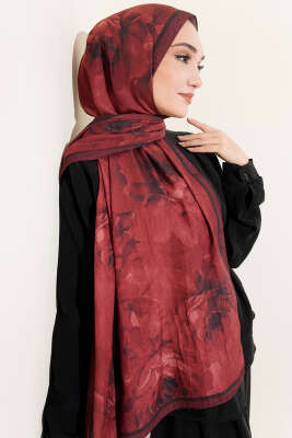 Desenli Bambu Kraş Bordo Serisi Asorti 6 - Thumbnail