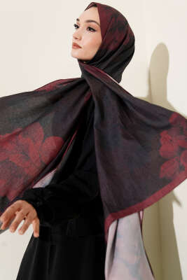 Pazarium - Desenli Bambu Kraş Bordo Serisi Asorti 5