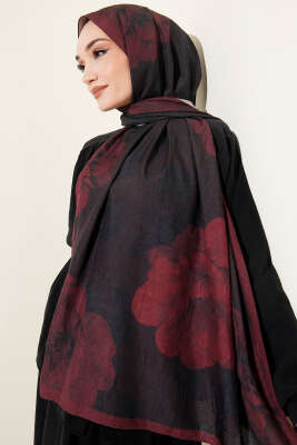 Desenli Bambu Kraş Bordo Serisi Asorti 5 - Thumbnail