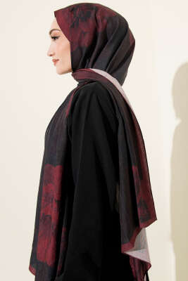 Desenli Bambu Kraş Bordo Serisi Asorti 5 - Thumbnail