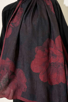 Desenli Bambu Kraş Bordo Serisi Asorti 5 - Thumbnail