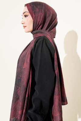 Desenli Bambu Kraş Bordo Serisi Asorti 3 - Thumbnail