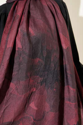 Desenli Bambu Kraş Bordo Serisi Asorti 3 - Thumbnail