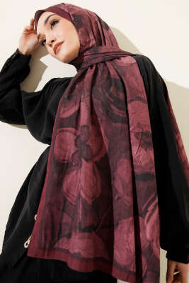 Desenli Bambu Kraş Bordo Serisi Asorti 1 - Thumbnail