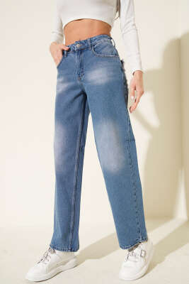 Arka Cep Püsküllü Kot Pantolon Kot - Thumbnail