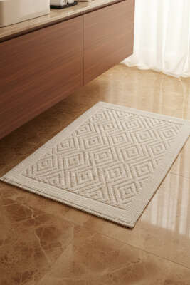 Pazarium - Geometrik Desen Banyo Paspası Asorti 4