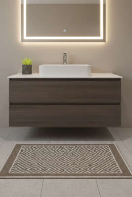 Geometrik Desen Banyo Paspası Asorti 6 - Thumbnail