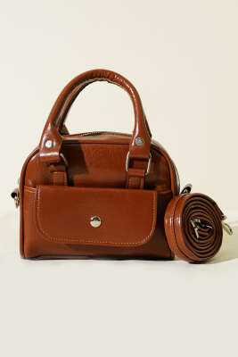 Pazarium - Mini Omuz & El Çantası Taba