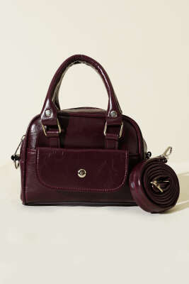 Pazarium - Mini Omuz & El Çantası Bordo