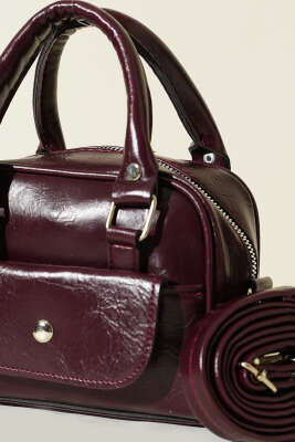 Mini Omuz & El Çantası Bordo - Thumbnail