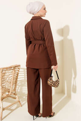 Metal Çıtçıtlı İkili Takım Kahve - Thumbnail