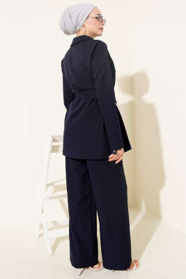 Metal Çıtçıtlı İkili Takım Lacivert - Thumbnail