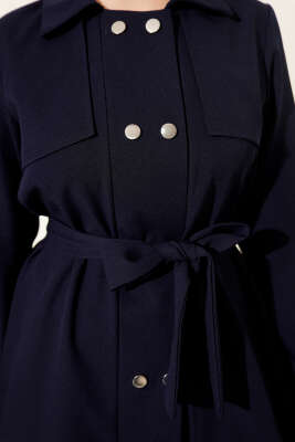 Metal Çıtçıtlı İkili Takım Lacivert - Thumbnail