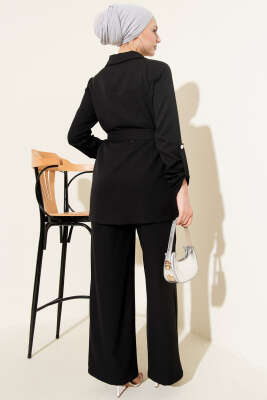 Metal Çıtçıtlı İkili Takım Siyah - Thumbnail