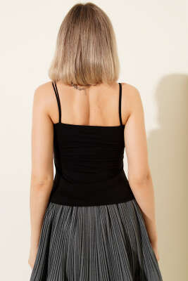 Çift İp Askılı Body Siyah - Thumbnail