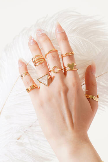 10'lu Figürlü Yüzük Seti Asorti 2 - Yüzük