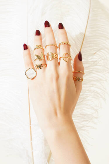 10'lu Figürlü Yüzük Seti Asorti 3 - Yüzük