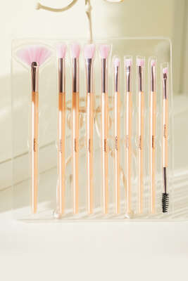 10'lü Makyaj Fırça Seti Pembe - NEW WELL