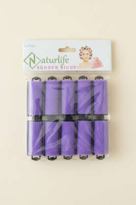 10'lu Süngerli Bigudi Mor 