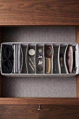 11 Bölmeli Akordiyon Düzenleyici Gri - Ev Dekorasyon