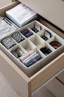 12 Bölmeli Çekmece Düzenleyici Gri - Ev Dekorasyon